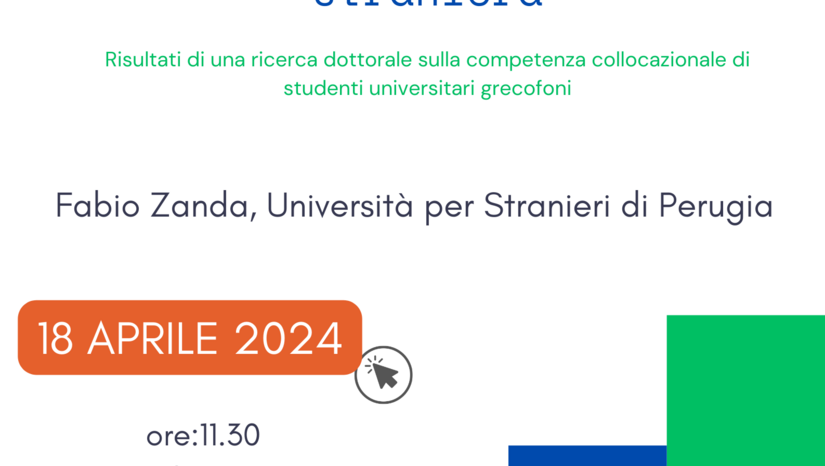 Le combinazioni lessicali in italiano come lingua straniera_Conferenza di FABIO ZANDA